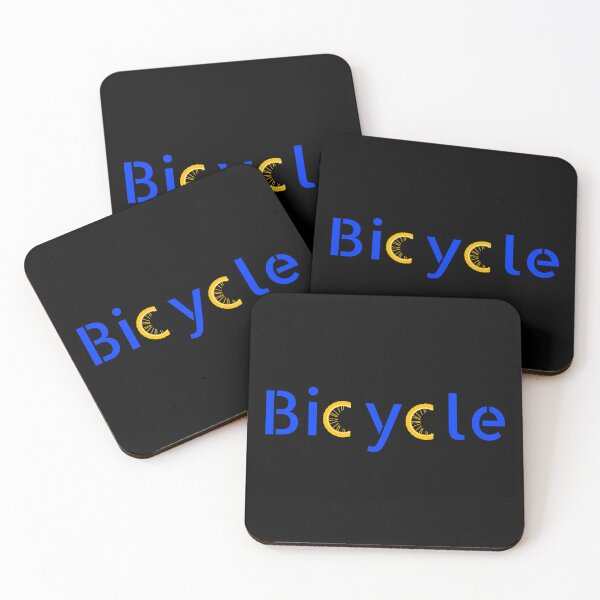 Item preview, Bicycle Typography Design Blue and Yellow Cycling Art designed and sold by Detroja Typography.