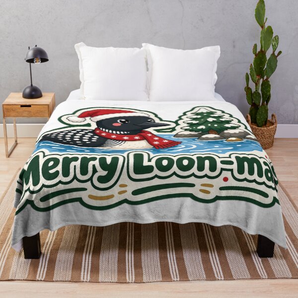Item preview, Loon Christmas Merry Loon-mas Gift designed and sold by Soft Merch.