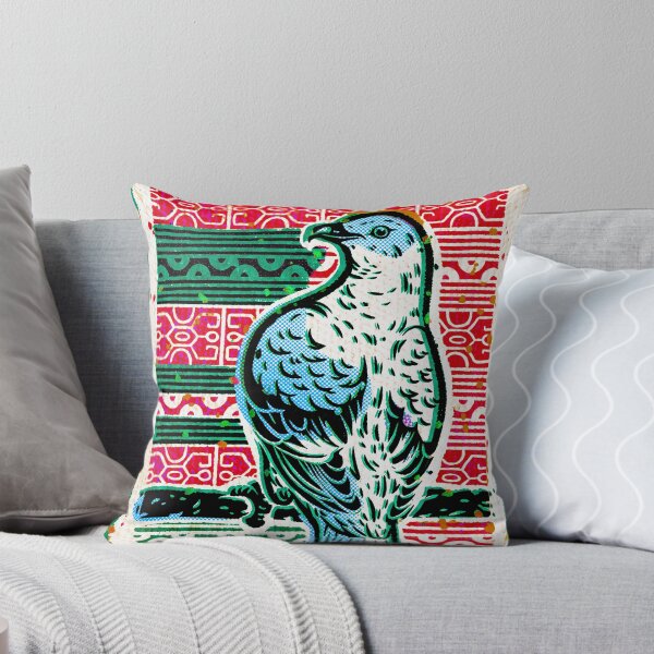 Item preview, Blue Hawk on Red Geometric Risograph designed and sold by Fani*.