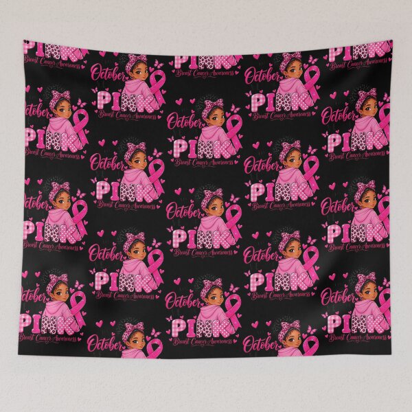 Item preview, In October We Wear Pink Breast Cancer Kid Black Girl Toddler designed and sold by RealestInternet.