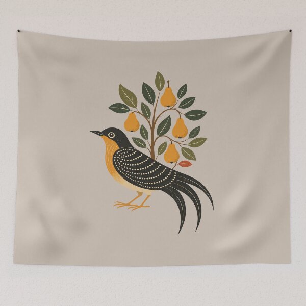 Item preview, Partridge-Bird and Pear-Tree Winter-Woodland 2 designed and sold by taiche.