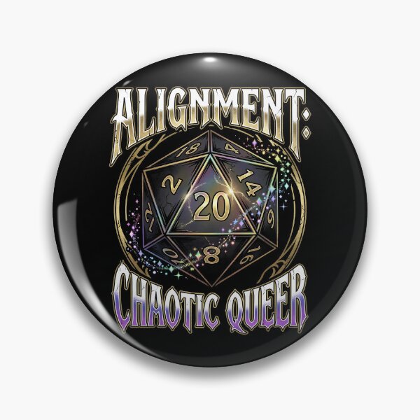 Item preview, Alignment Chaotic Queer | D20 Holographic DnD Pride Fantasy Design | LGBTQ Tabletop Gaming Art designed and sold by Luminari Creations.