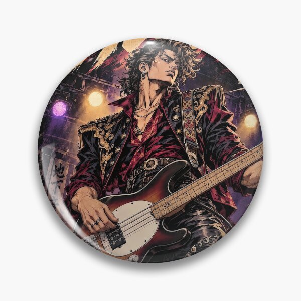 Item preview, Break Through with Groove! – Retro Anime Rock Bassist designed and sold by Douglystuff.