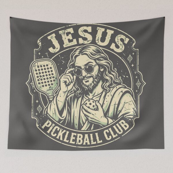 Item preview, Vintage Jesus Pickleball Club Retro Sunglasses Sport Tee designed and sold by Yellowriversss.