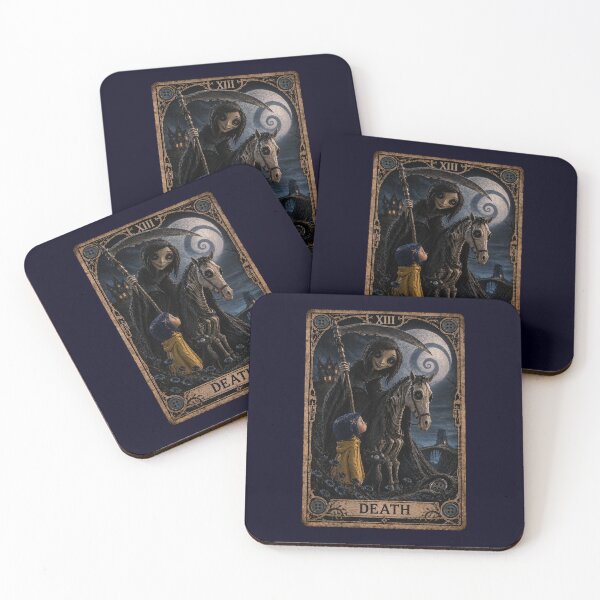 Item preview, Coraline inspired tarot card artwork the fool halloween designed and sold by Casey Spade Creations.