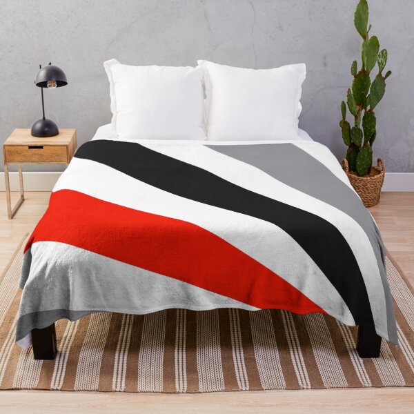 Item preview, Mid-Century Modern Red, Gray, White Sun Streaks Design designed and sold by DEC02.