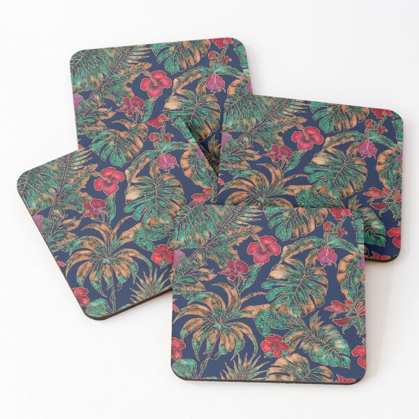 Item preview, Exotic Toucan Bird & Paradise Leaves Pattern 02 designed and sold by The Design Asset Station.