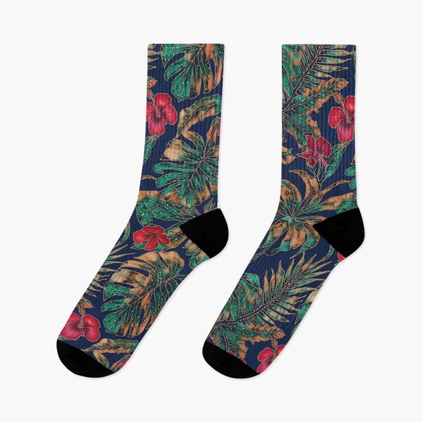 Item preview, Exotic Toucan Bird & Paradise Leaves Pattern 02 designed and sold by The Design Asset Station.