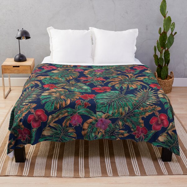 Item preview, Exotic Toucan Bird & Paradise Leaves Pattern 02 designed and sold by The Design Asset Station.