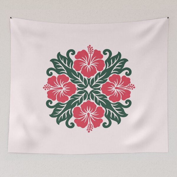Item preview, Hibiscus Hawaiian Quilt Pattern designed and sold by Small Kine Prints.