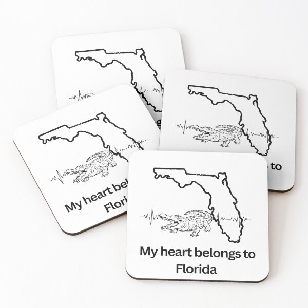 Item preview, My Heart Belongs to Florida • Alligator Heartbeat Design designed and sold by GiftableGems.