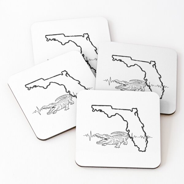 Item preview, My Heart Belongs to Florida • Alligator Heartbeat Design designed and sold by GiftableGems.