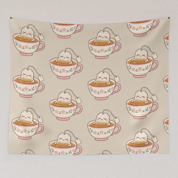 Item preview, Cute Minimalist Tea Bag Cozy Self Care Aesthetic Daily Motivation designed and sold by Im-Ara.