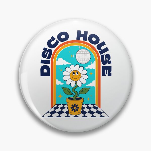 Item preview, DISCO HOUSE - Flower pot Disco Ball (Navy) designed and sold by Discothreadz.