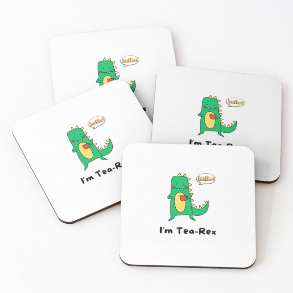 Item preview, Cute Dinosaur Tea Lover Illustration designed and sold by Soujji-Designs.