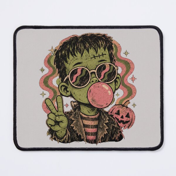 Item preview, Cute Graphic Tee Frankenstein Bubblegum Peace Halloween Vintage designed and sold by Yellowriversss.