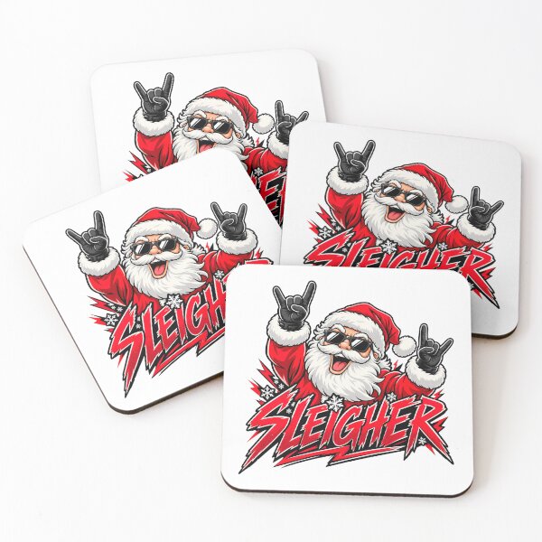 Item preview, Heavy Metal Christmas, Sleigher Badass Rock And Roll Santa Claus Christmas designed and sold by graphic-genie.