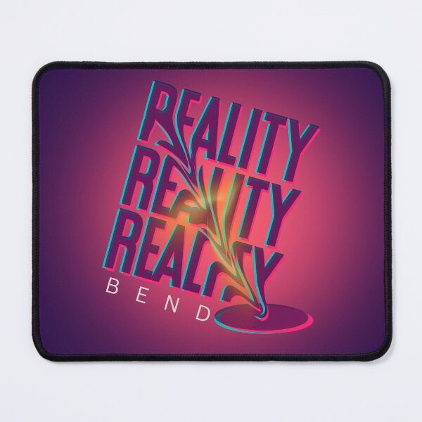 Item preview, Bend Reality Glowing Neon Glitch Trippy Typography designed and sold by SpiralStairShop.