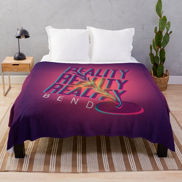 Item preview, Bend Reality Glowing Neon Glitch Trippy Typography designed and sold by SpiralStairShop.