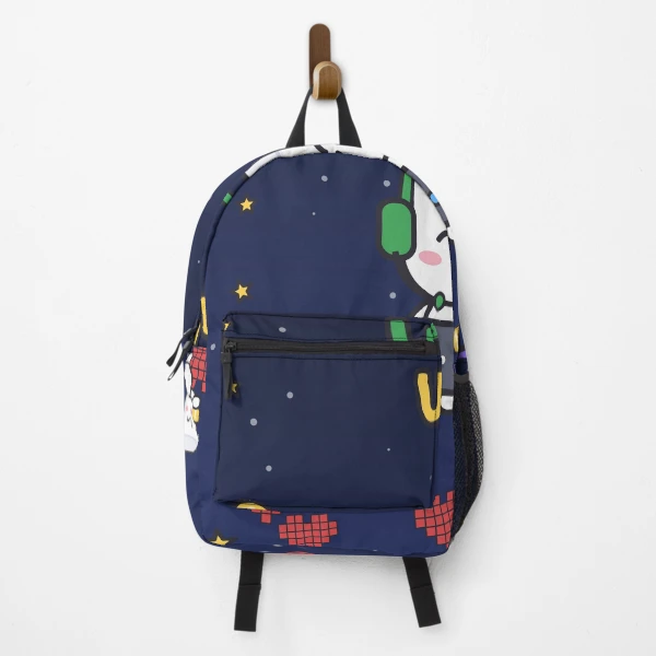 Level Up - Cute Gamer Marshmallow Pip with Controller and Headset — Backpack by BiMood