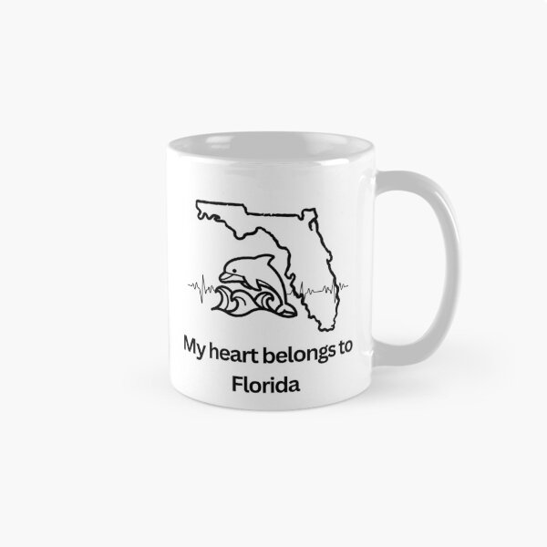 Item preview, My Heart Belongs to Florida • Dolphin & Wave Heartbeat Design designed and sold by GiftableGems.