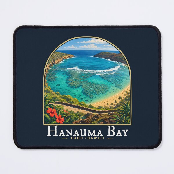 Item preview, Hanauma Bay Volcanic Crater Illustration designed and sold by wildexperience.