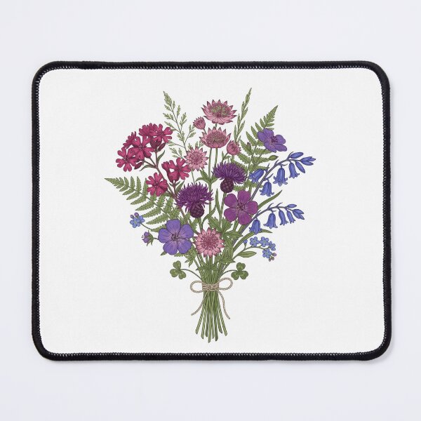 Item preview, Pride Wildflower Bouquet | Subtle Bi Pride Botanical Floral Art | LGBTQ Pride Month Botanical Illustration Design designed and sold by Luminari Creations.