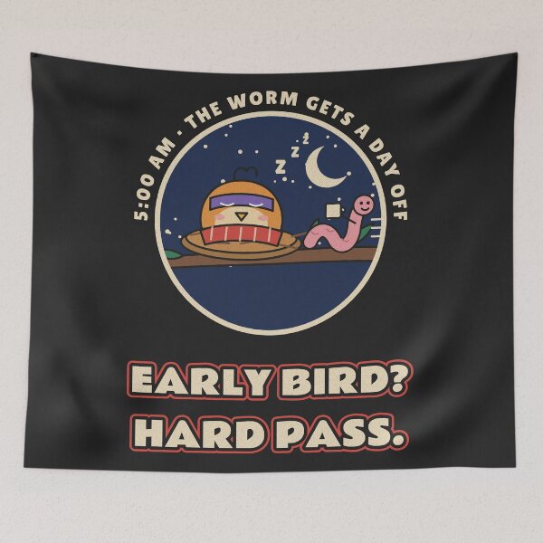 Item preview, Early Bird Hard Pass Sleepy Bird designed and sold by somebasic.