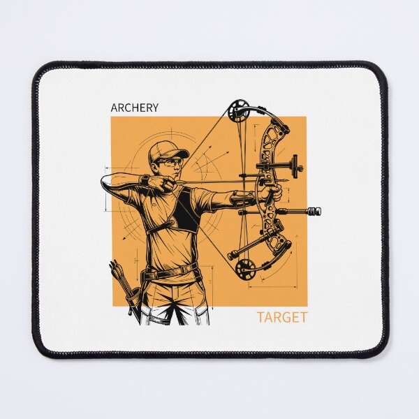Item preview, Archery Compound Bow Technical Blueprint Archer Graphic designed and sold by KiwiRider.