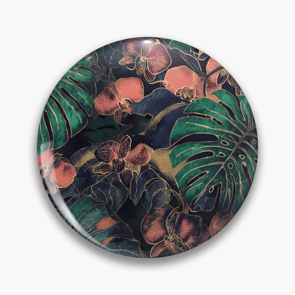 Item preview, Tropical Batik Jungle Leaves & Hibiscus Pattern 03 designed and sold by The Design Asset Station.
