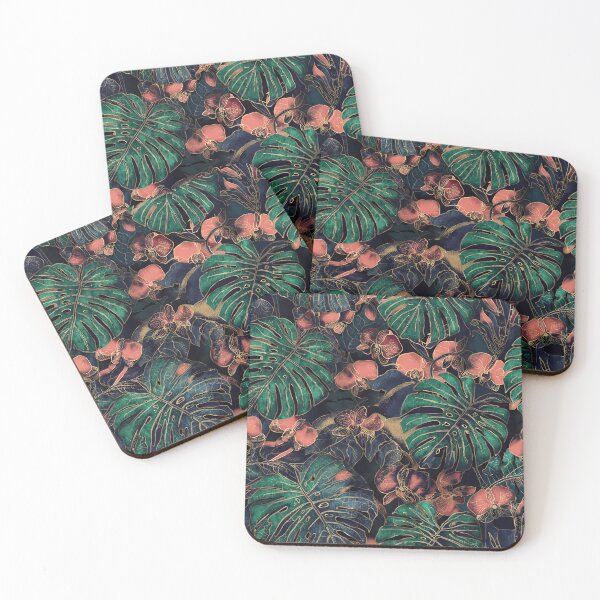 Item preview, Tropical Batik Jungle Leaves & Hibiscus Pattern 03 designed and sold by The Design Asset Station.