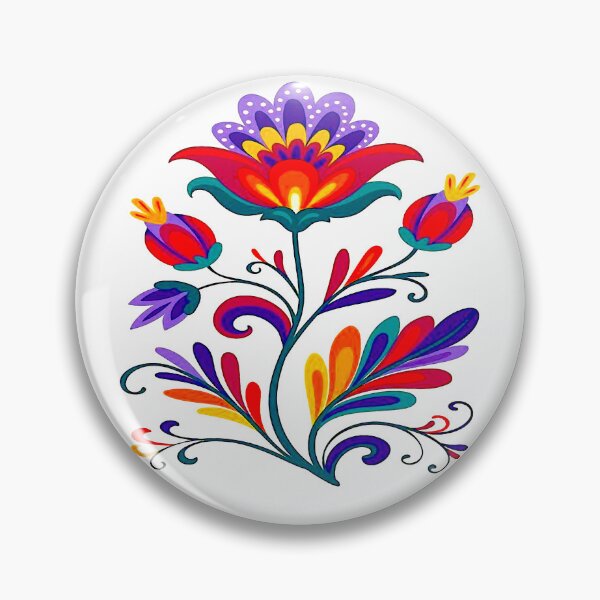 Item preview, Folk Art Flowers designed and sold by ViaARTfactory.