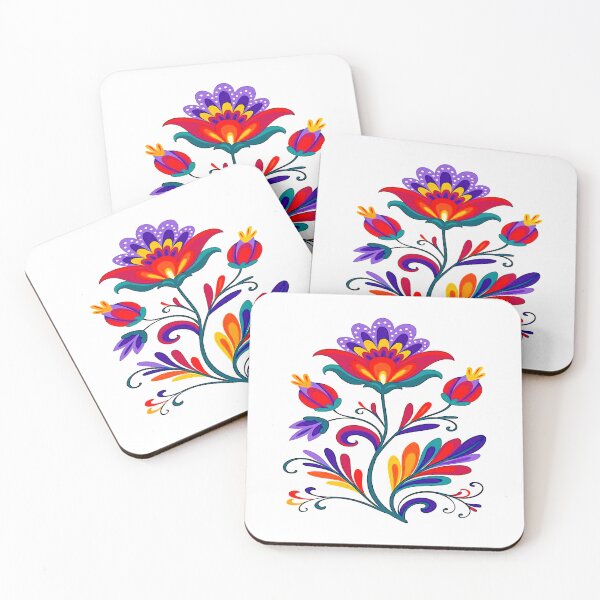 Item preview, Folk Art Flowers designed and sold by ViaARTfactory.