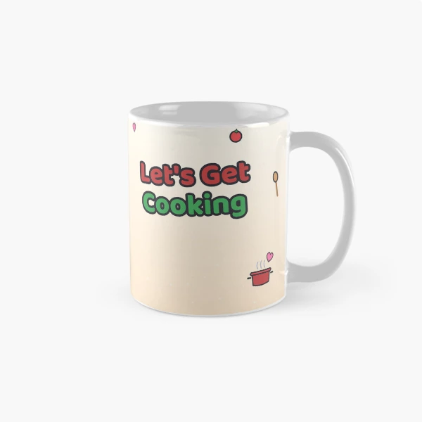 Let's Get Cooking - Cute Chef Marshmallow Pip with Wooden Spoon — Classic Mug by BiMood