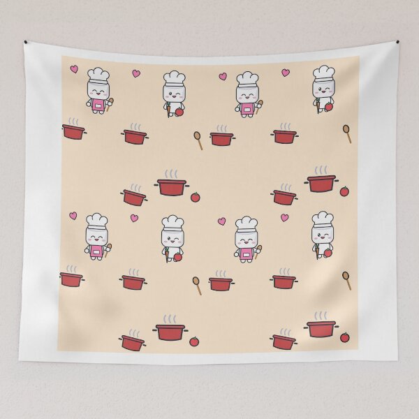 Item preview, Let's Get Cooking - Cute Chef Marshmallow Pip with Wooden Spoon designed and sold by BiMood.