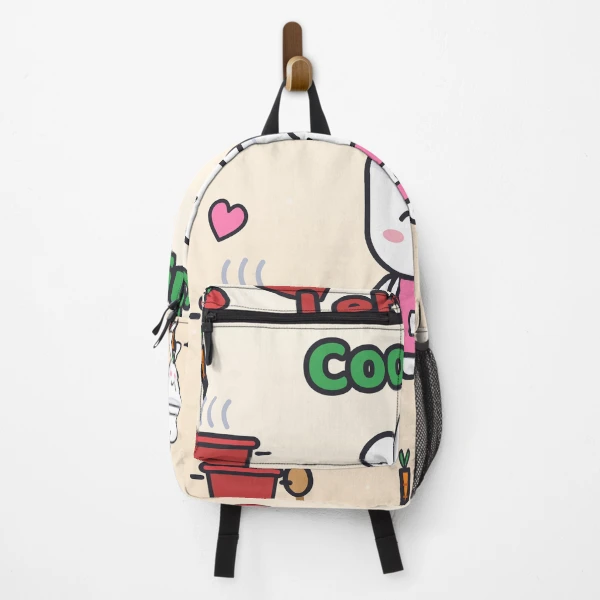 Let's Get Cooking - Cute Chef Marshmallow Pip with Wooden Spoon — Backpack by BiMood