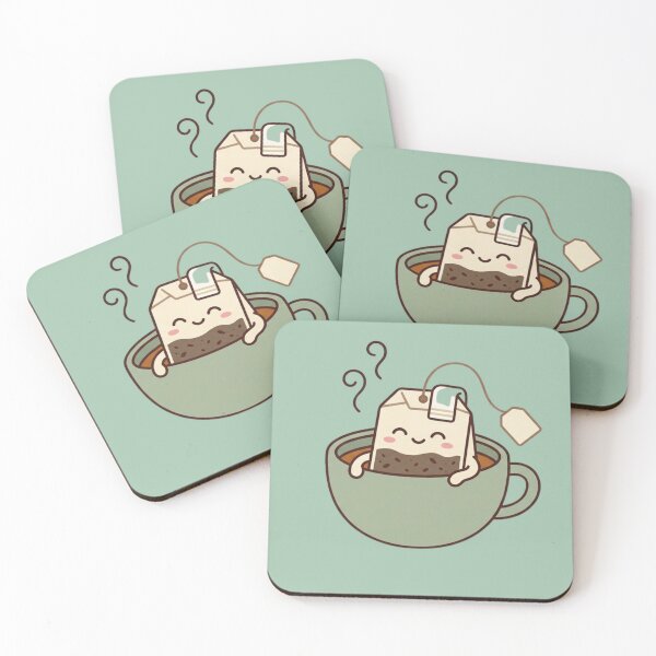 Item preview, Minimalist Kawaii Tea Bag Onsen Aesthetic Japanese Style Cute Art designed and sold by Im-Ara.