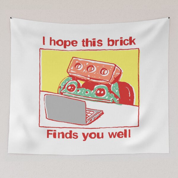 Item preview, I hope this brick finds you well frog designed and sold by PopcornpunkART.