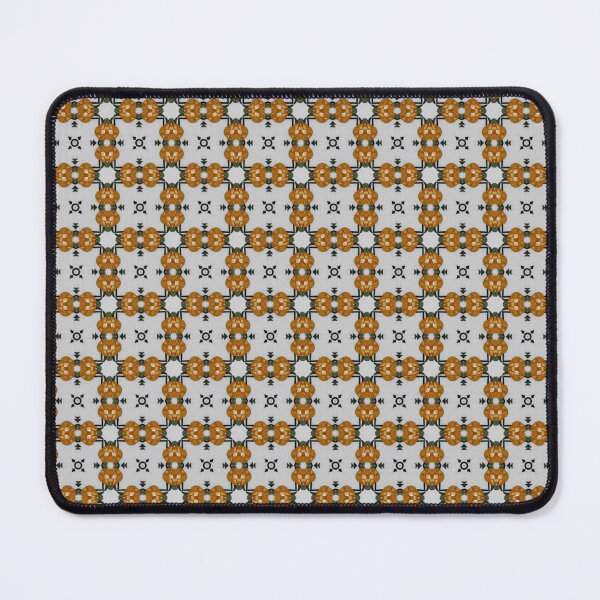 Item preview, Abstract Square Mosaic Pattern on Bright Orange Background designed and sold by VipinGoudArt.