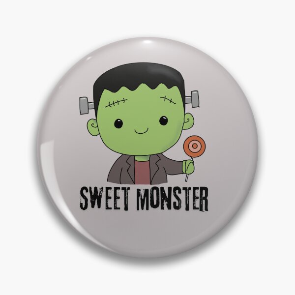 Item preview, Cute Frankenstein Monster with Lollipop – Kawaii Halloween designed and sold by Monika’s Cute Art Studio.