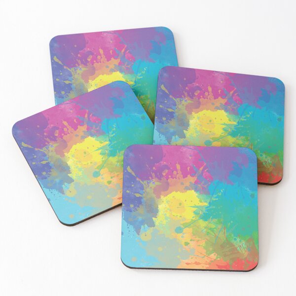 Item preview, Vibrant Rainbow Abstract Paint Explosion designed and sold by tryandplay.