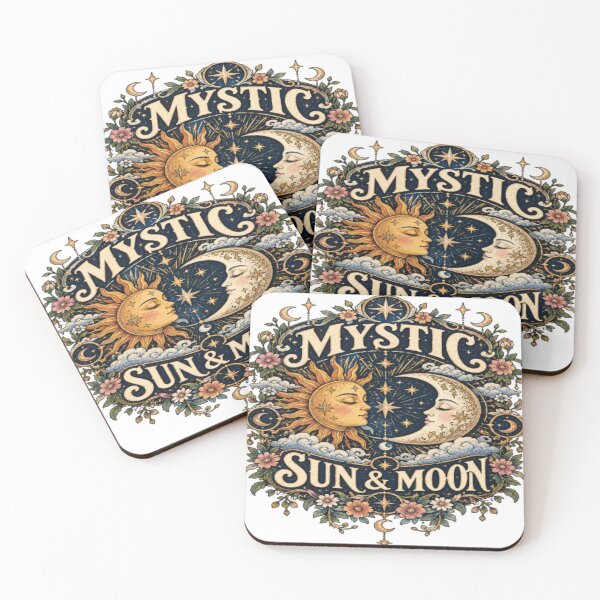 Item preview, Mystic Sun and Moon - Celestial Vintage Astrology Art designed and sold by EssentialsWear.