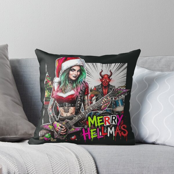 Item preview, Merry Hellmas Devil Drummer Guitar Girl designed and sold by Voodoo Store Paranormal Collections.