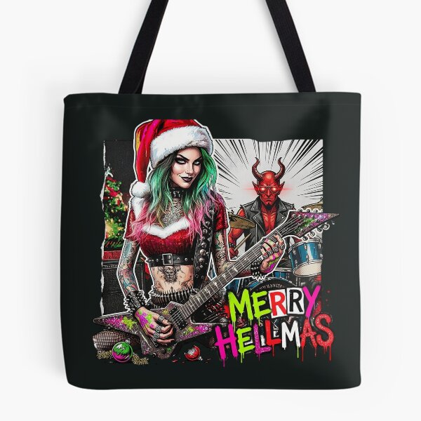 Item preview, Merry Hellmas Devil Drummer Guitar Girl designed and sold by Voodoo Store Paranormal Collections.