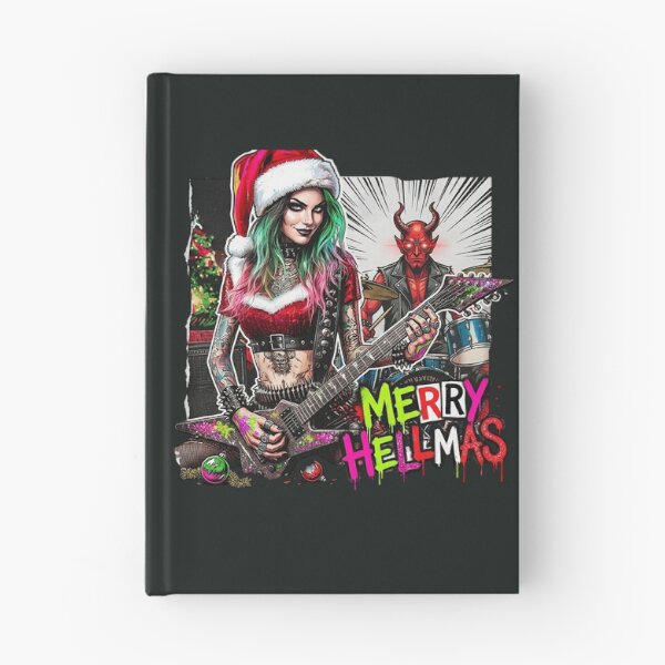 Item preview, Merry Hellmas Devil Drummer Guitar Girl designed and sold by Voodoo Store Paranormal Collections.