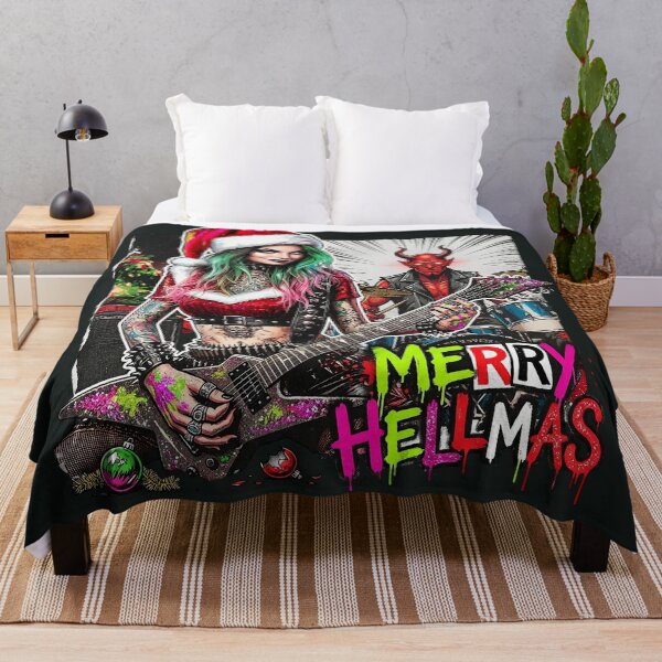 Item preview, Merry Hellmas Devil Drummer Guitar Girl designed and sold by Voodoo Store Paranormal Collections.