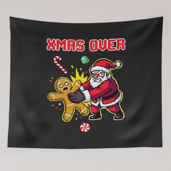 Item preview, Xmas Over Angry Santa Grabbing Gingerbread designed and sold by SplashTastic.