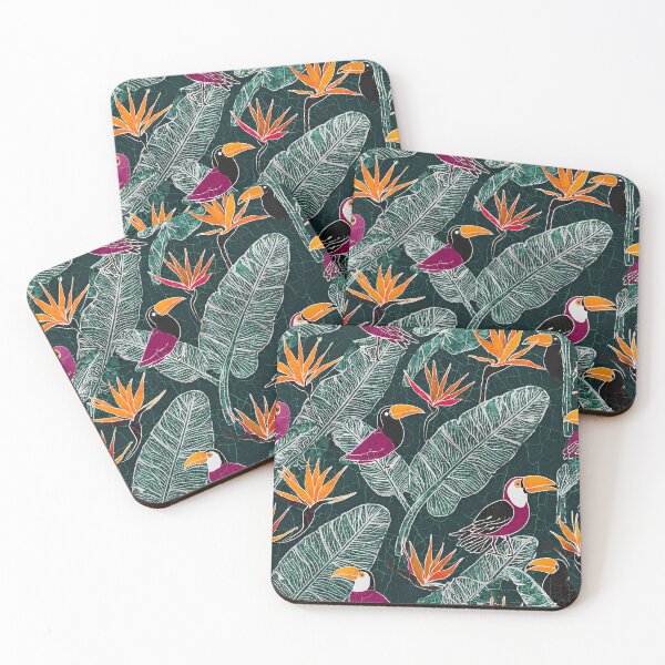 Item preview, Tropical Batik Jungle Leaves & Hibiscus Pattern 05 designed and sold by The Design Asset Station.