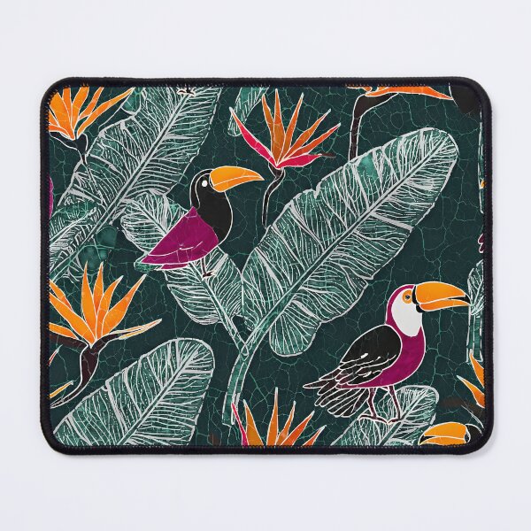 Item preview, Tropical Batik Jungle Leaves & Hibiscus Pattern 05 designed and sold by The Design Asset Station.