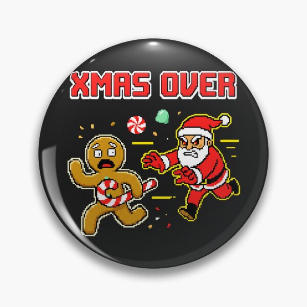 Item preview, Xmas Over Gingerbread Escaping Santa designed and sold by SplashTastic.